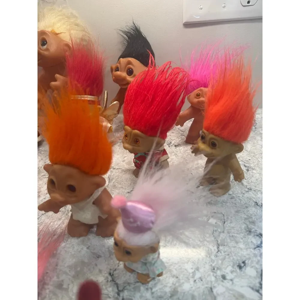 Large Collection of 18 Troll Dolls 1960s-1990s DAM Russ